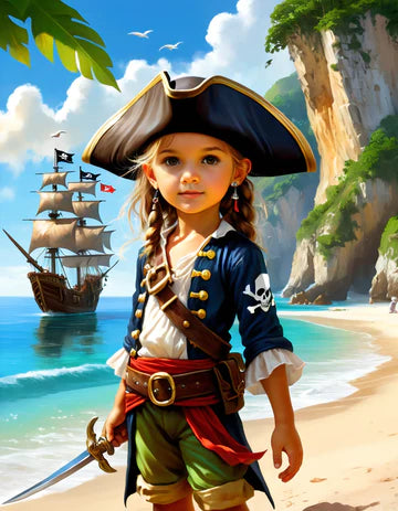 Adventurous Pirate Captain Girl